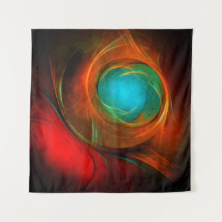 Blue Eye Moderne Abstrakte Kunst Cooles Muster #16 Wandteppich
