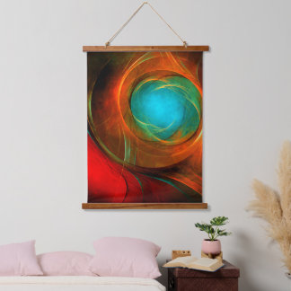 Blue Eye Moderne Abstrakte Kunst Cooles Muster #16 Wandteppich Mit Holzrahmen