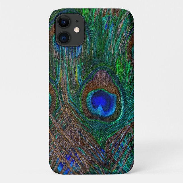 Blue Eye Peacock Feathers Stilvolle Dekoration Case-Mate iPhone Hülle (Rückseite)