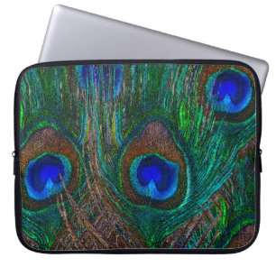 Blue Eye Peacock Feathers Stylish Decor Laptopschutzhülle