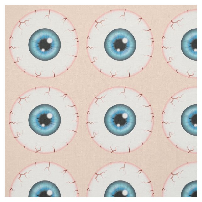 Blue Eyeball Pattern Halloween Bloodshot Eyeball Stoff (Muster)