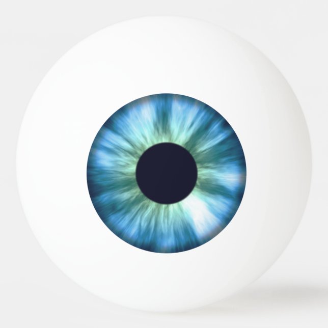 Blue Eyeball Ping Pong Ball Tischtennisball (Vorderseite)