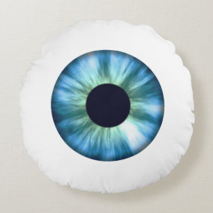 Blue Eyeball Round Pillow Rundes Kissen