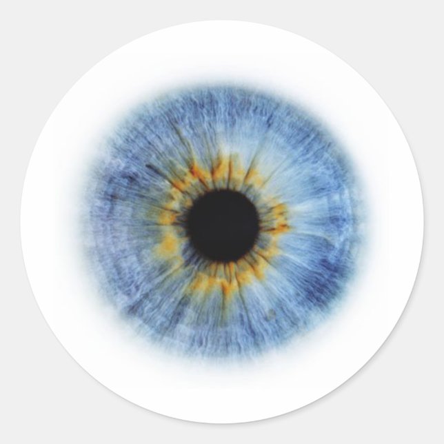 Blue Eyeball Runder Aufkleber (Vorderseite)