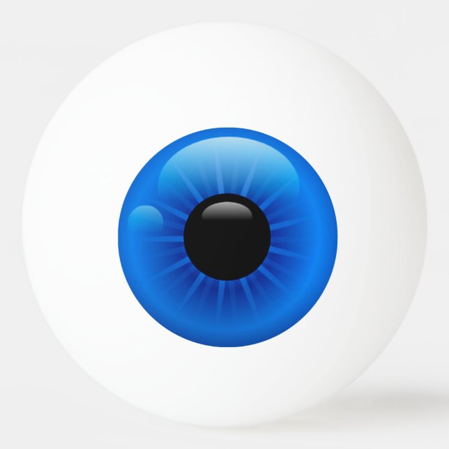 Blue Eyeball Tischtennisball (Vorderseite)