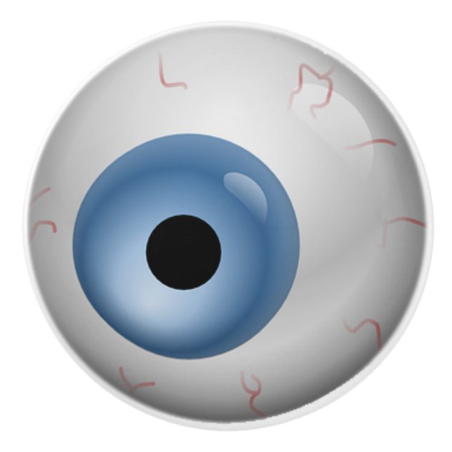 Blue Eyeball Zombie Drawer Knob Keramikknauf (Vorderseite)