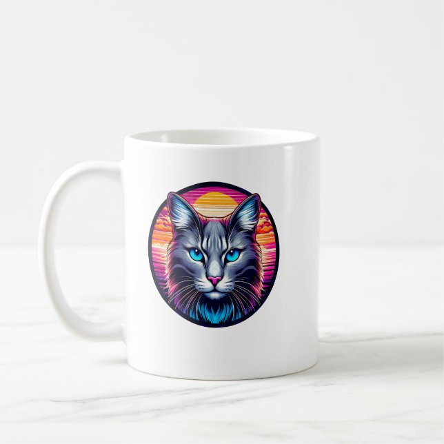 Blue-Eyed Sunrise Cat Coffee Mug Kaffeetasse (Links)
