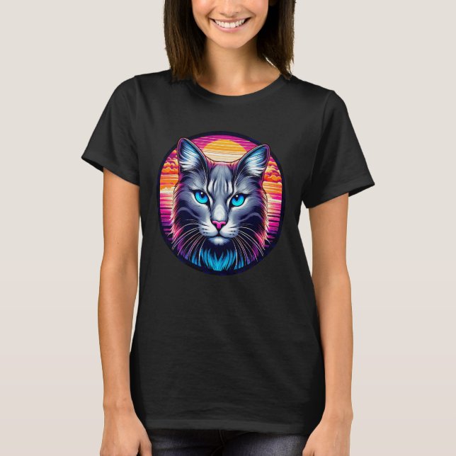 Blue Eyed Sunrise Cat T-Shirt (Vorderseite)