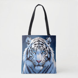 Blue eyed White Tiger Ai Art