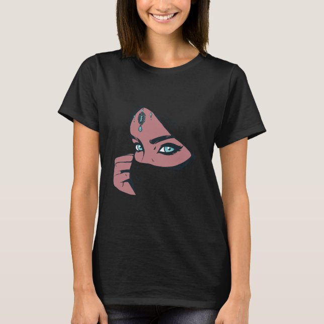 Blue Eyes Arab Girl T-Shirt (Vorderseite)