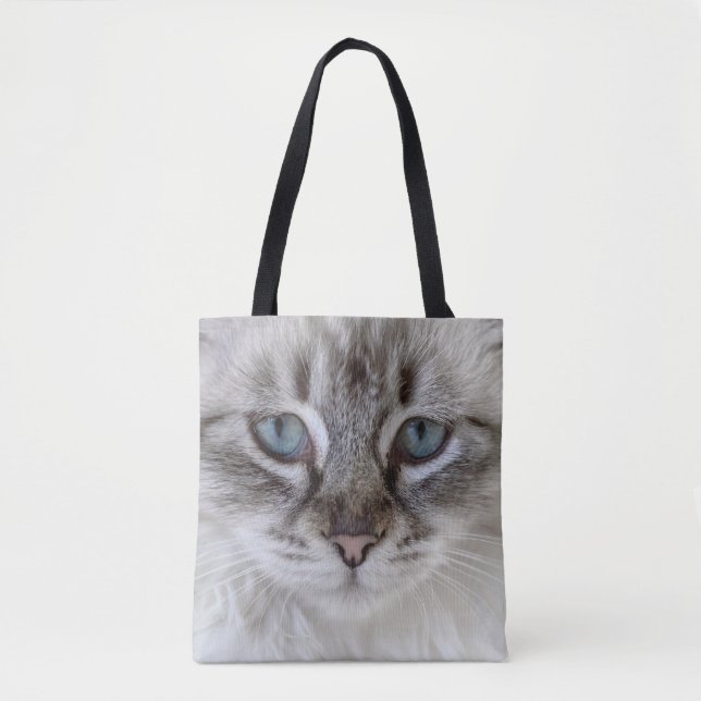 Blue Eyes Cat Tote Bag (Vorderseite)