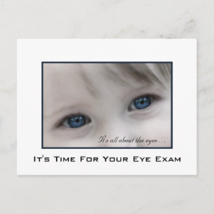 Blue Eyes Eye Exam Ernennung Erinnerung Postkarte