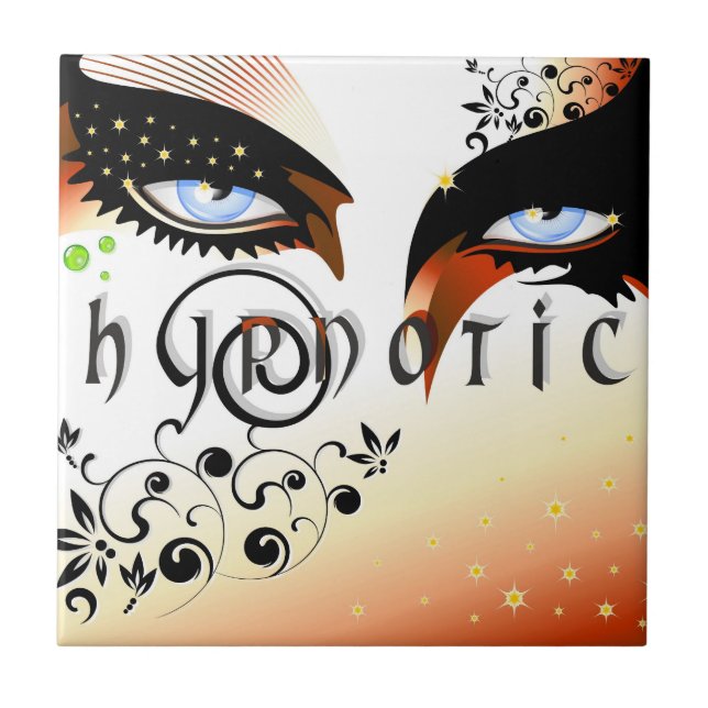 Blue Eyes Fashion Make Up Fliese (Vorderseite)