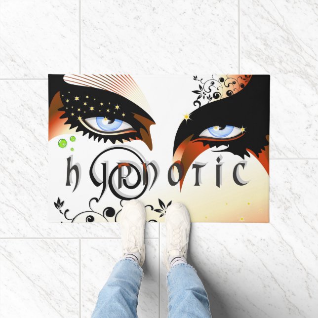 Blue Eyes Fashion Make Up Fußmatte (Indoor)