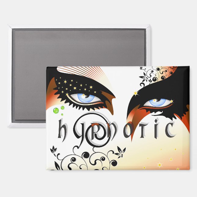 Blue Eyes Fashion Make Up Magnet (Vorderseite/Rückseite)