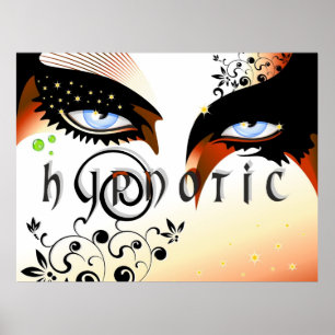 Blue Eyes Fashion Make Up Poster