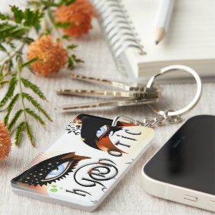 Blue Eyes Fashion Make Up Schlüsselanhänger