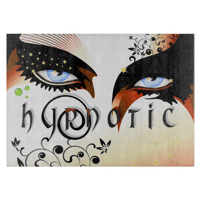 Blue Eyes Fashion Make Up Schneidebrett (Vorderseite)