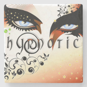 Blue Eyes Fashion Make Up Steinuntersetzer