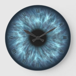 Blue eyes iris eyeball wall clock große wanduhr
