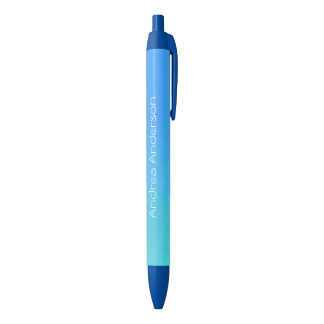 Blue Fade Personalisiert Ink Pen Kugelschreiber (Unterseite (Vertikal))