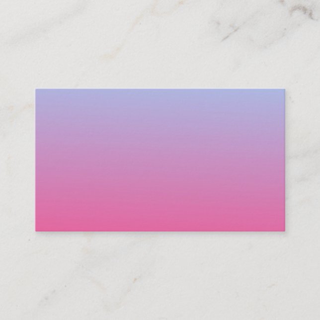 Blue Fades to Pink Business Card Visitenkarte (Vorderseite)