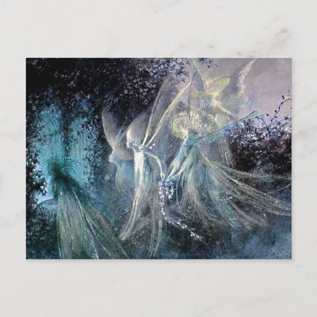 Blue Fairies Postkarte (Vorderseite)