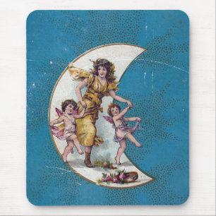 Blue Fairy Book Back Cover Mousepad