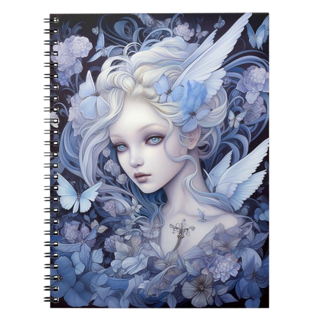 Blue Fairy Fantasy Art Notizblock (Vorderseite)