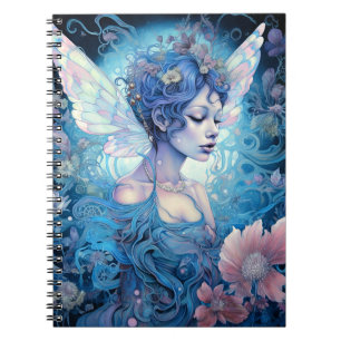 Blue Fairy Fantasy Art Notizblock