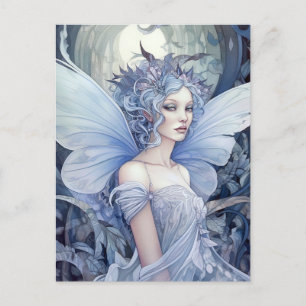 Blue Fairy Fantasy Art Postkarte
