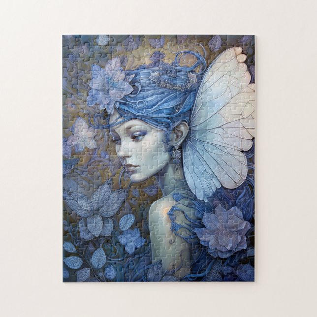 Blue Fairy Fantasy Art Puzzle (Vertikal)
