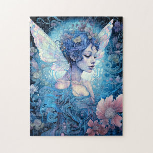 Blue Fairy Fantasy Art Puzzle