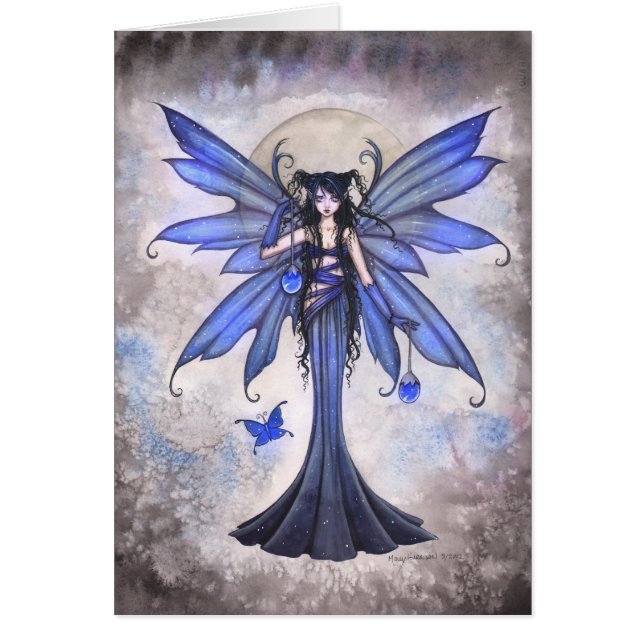Blue Fairy Fantsy Art Card von Molly Harrison (Vorne)