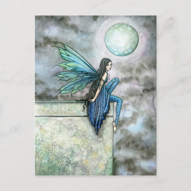Blue Fairy Postcard von Molly Harrison Postkarte (Vorderseite)
