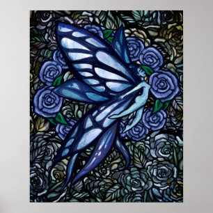 Blue Fairy Rose Blue Rose Fee Poster