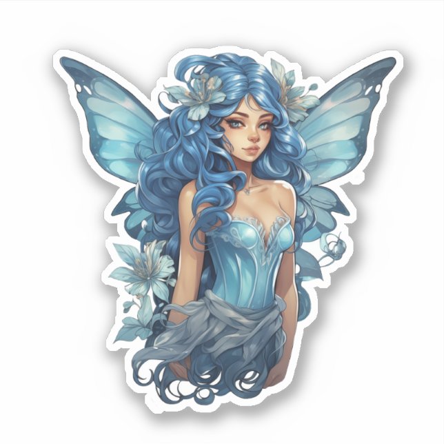 Blue Fairy Sticker (Vorderseite)