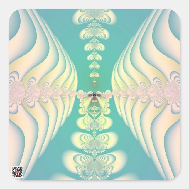 Blue Fairy Tale Quadratischer Aufkleber (Vorderseite)