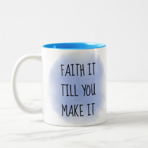 Blue Faith It Two-Tone-Kaffee-Tasse Zweifarbige Tasse