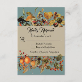 Blue Fall Foliage RSVP-Karte RSVP Karte