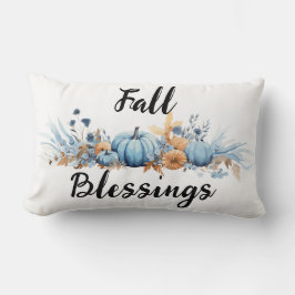 Blue Fall Sessings Pumpkins und Blume Lendenkissen