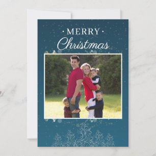 Blue Family Foto Picture Frohe Weihnachtskarte