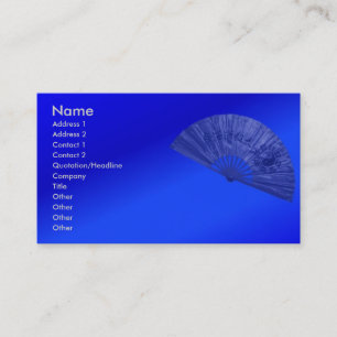 Blue Fan Business Card Visitenkarte