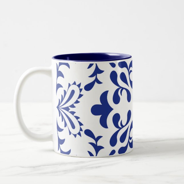 Blue Fanfare Zweifarbige Tasse (Links)