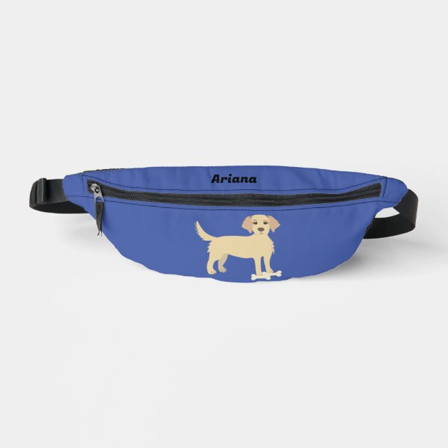 Blue Fanny Pack mit Labrador Dog Bauchtasche (Vorderseite)