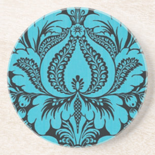 Blue Fantasy Floral Untersetzer