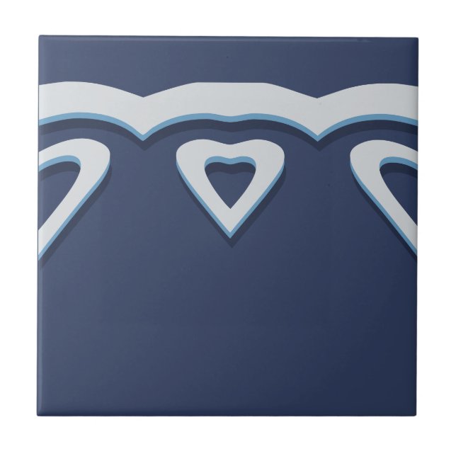 Blue Fantasy Forest Mural Woodland Border Scroll Fliese (Vorderseite)