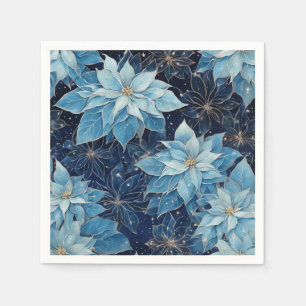 Blue Fantasy Poinsettia Serviette