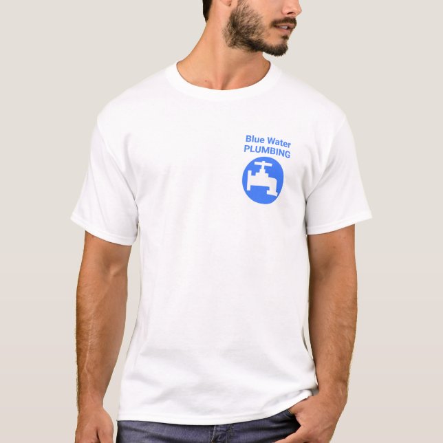 Blue Faucet Zuhause Plumbing T-Shirt (Vorderseite)