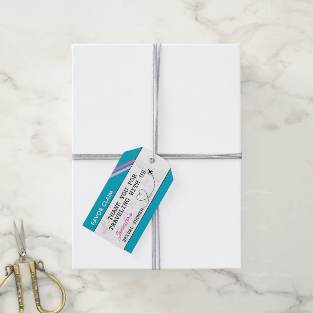 Blue Favor Anspruchsrecht Brautparty Geschenkanhänger (Mit Garn)